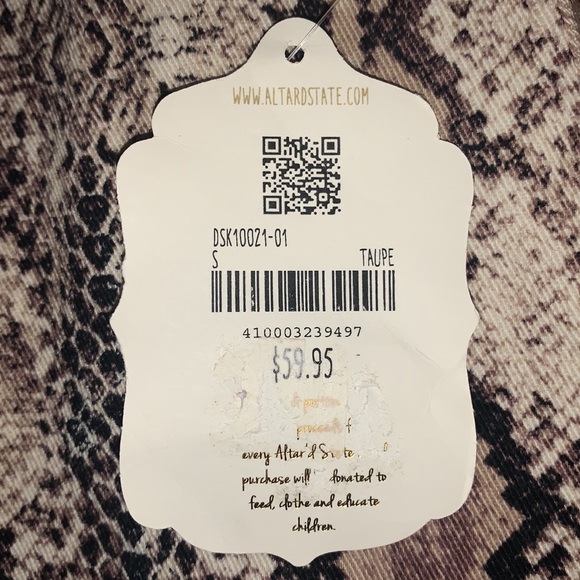 NWT Denim Snakeskin print zippered Mini Skirt - Picture 6 of 6